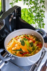 Pot of Easy Coconut Curry soup