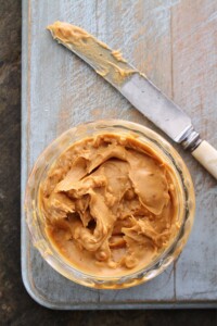 Peanut butter jar with knife - dedicated gluten free
