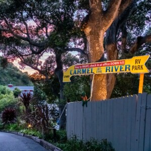 Carmel by the River RV sign