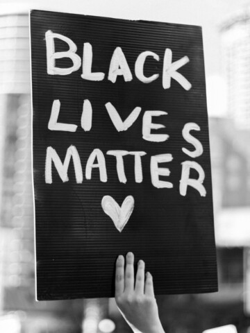 Black Lives Matter Sign at protest