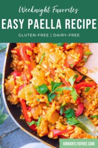 Finished Easy Paella Recipe -- Pinterest Pin 1