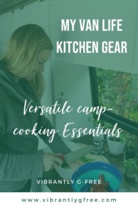 Van Life Kitchen Essentials and camp cooking gear PIN 4