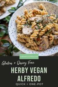 Herby Vegan Alfredo Pasta PIN 5