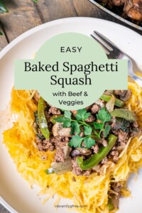 Baked Spaghetti Squash with Beef and Veggies Pin 2