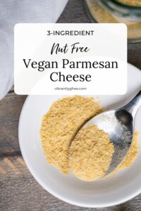 Vegan Parmesan Cheese - nut free, 3 ingredient PIN 1