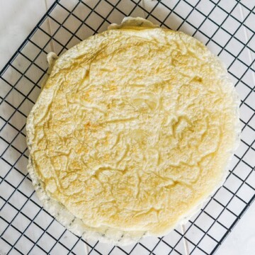 Tapioca Flour Crepes stacked on a cooling rack