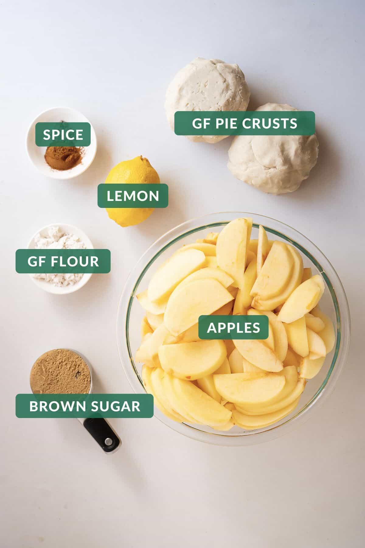 The 7 ingredients you need to make a gluten-free apple pie.