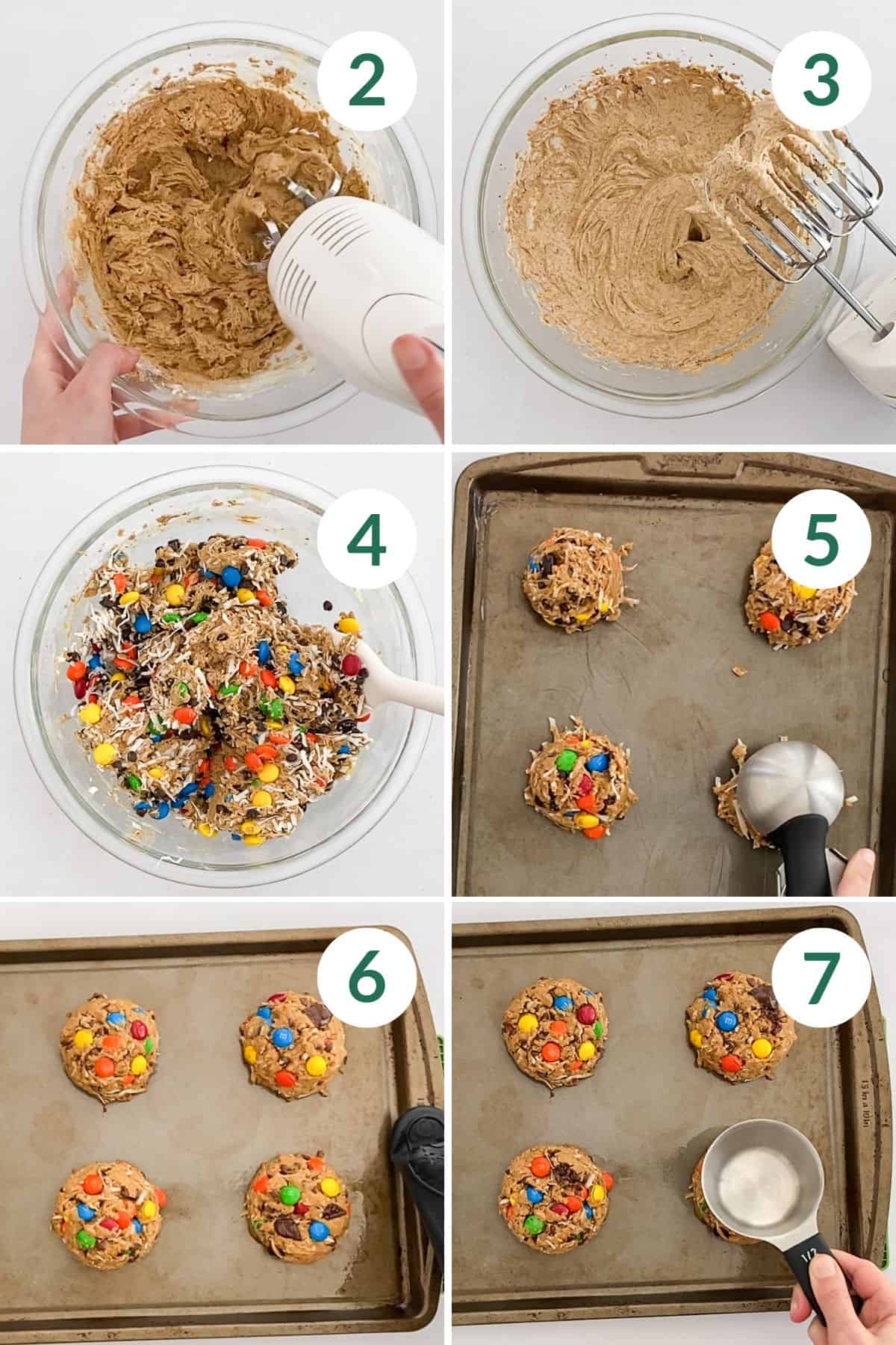 How to make gluten-free monster cookies in 7 easy steps.