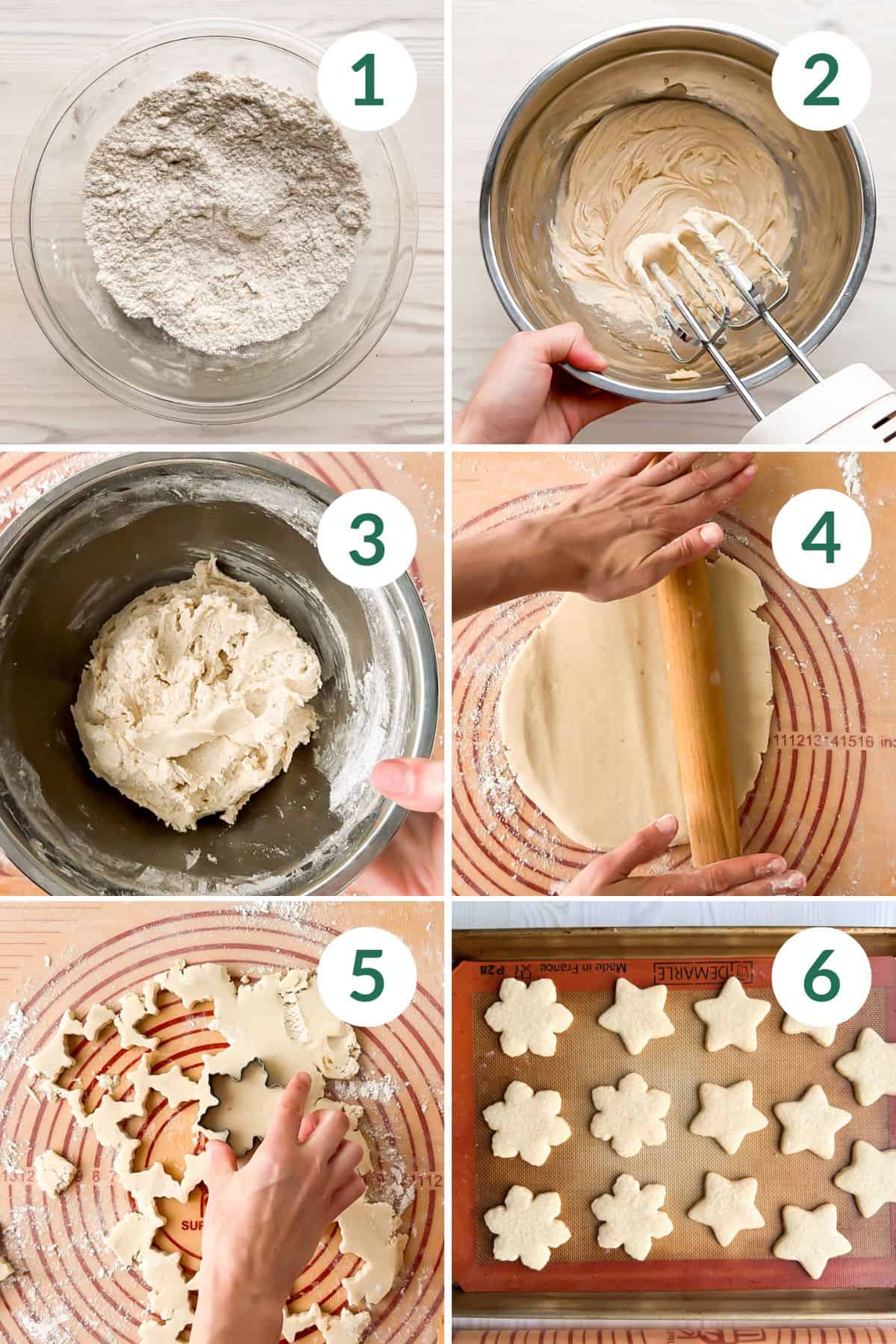 How to make gluten-free sugar cookie cutouts in 6 steps.