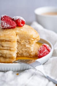 Fluffy Gluten-Free Pancakes (vegan) - Vibrantly G-Free