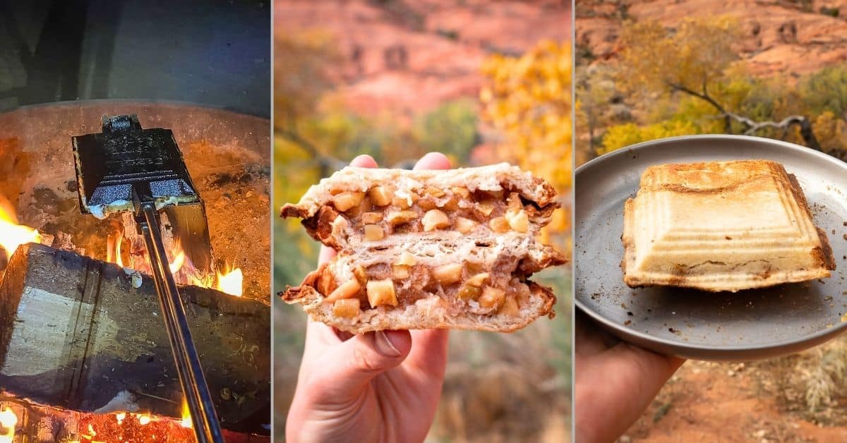 Pie Iron Apple Pie - make dessert over the campfire!