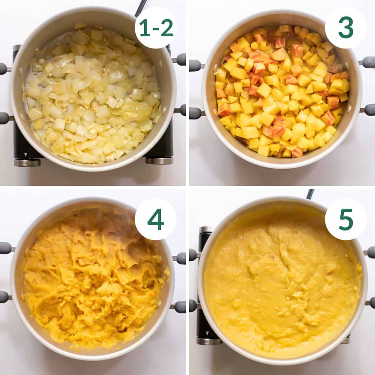 How to make root vegetable soup in 5 easy steps.